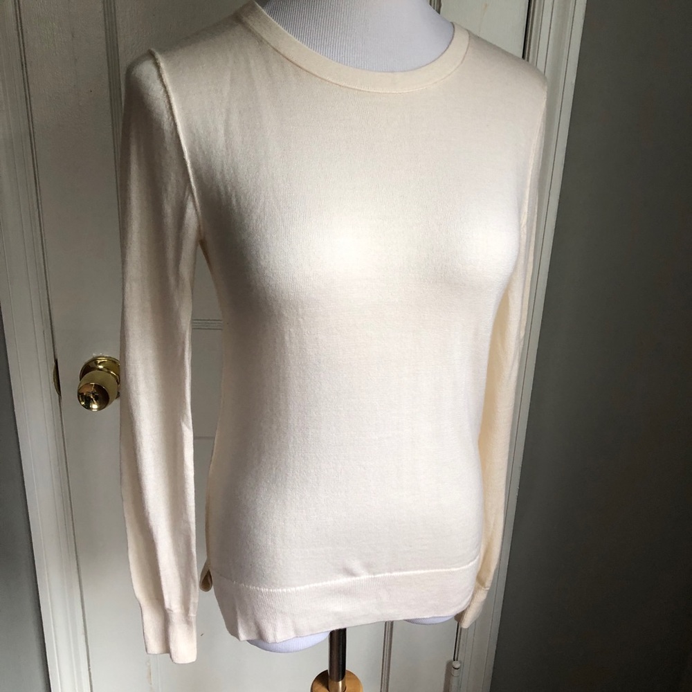 Cream crew neck sweater
